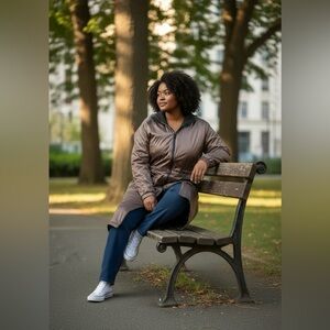 Elegant Brown Utility Jacket for Women